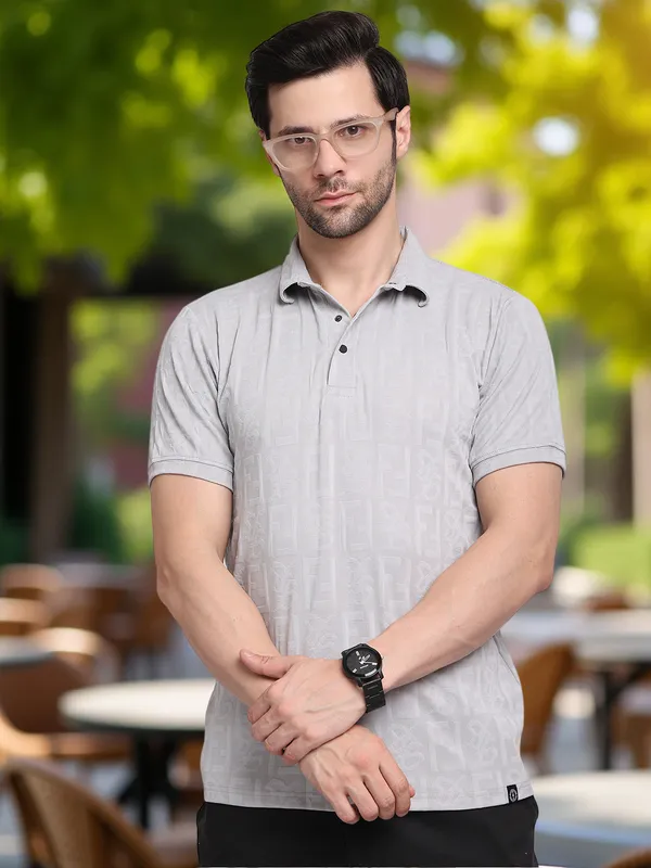 Grey_Polycotton_T-Shirt_For_Men