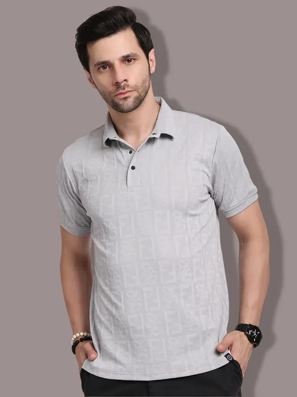 Grey_Polycotton_T-Shirt_For_Men