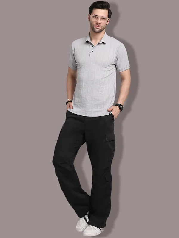 Grey_Polycotton_T-Shirt_For_Men