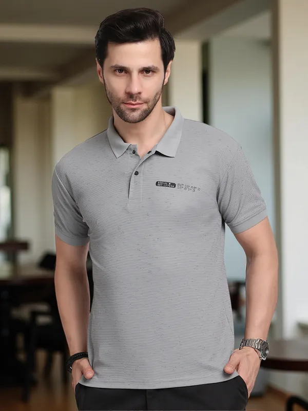 Grey_Polycotton_T-Shirt_For_Men