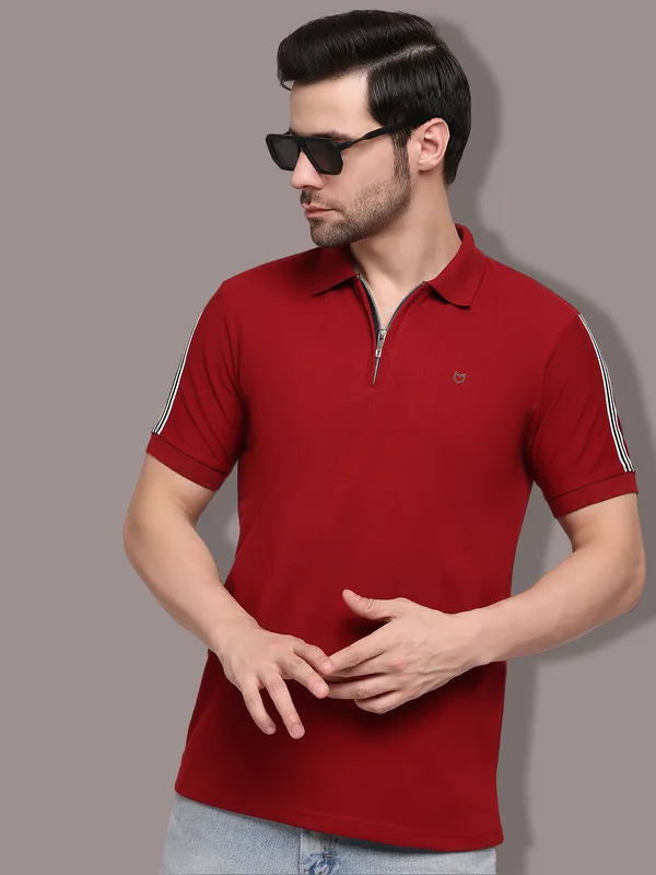 Maroon_Cotton_T-Shirt_For_Men