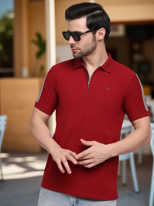 Maroon_Cotton_T-Shirt_For_Men