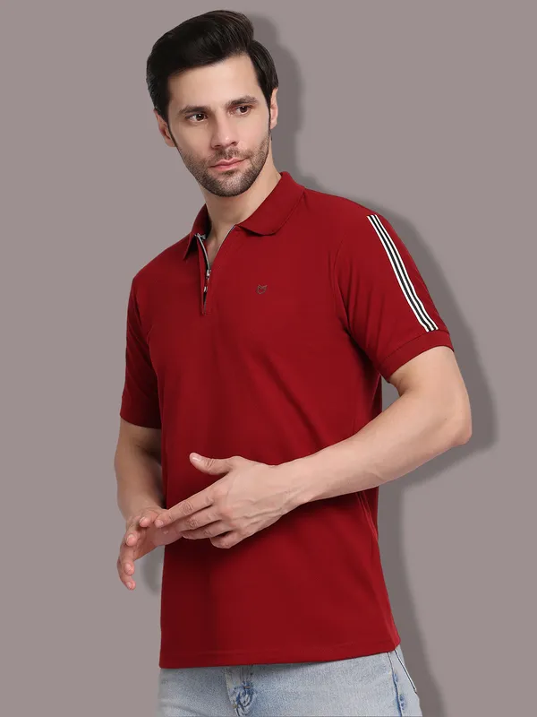 Maroon_Cotton_T-Shirt_For_Men