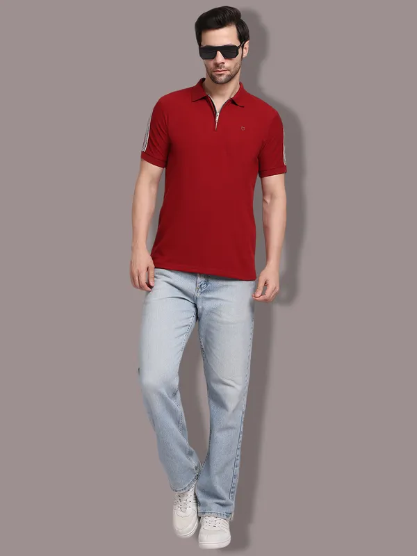 Maroon_Cotton_T-Shirt_For_Men