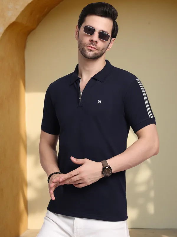 Navy_Blue_Cotton_T-Shirt_For_Men