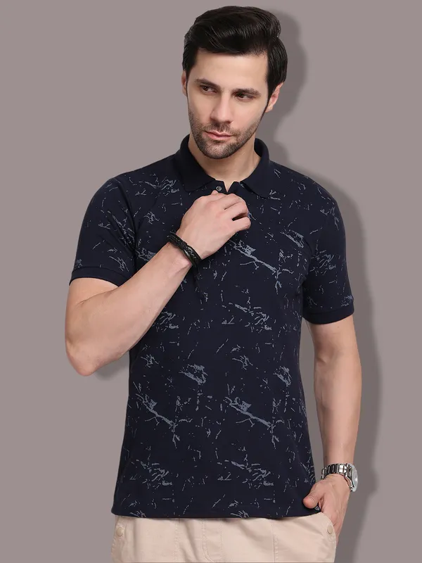 Navy_Blue_Cotton_T-Shirt_For_Men