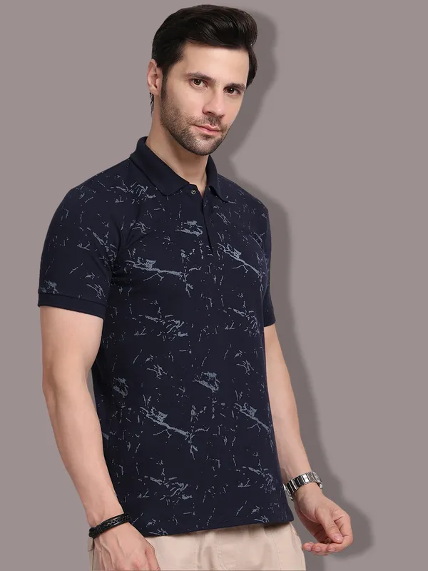 Navy_Blue_Cotton_T-Shirt_For_Men