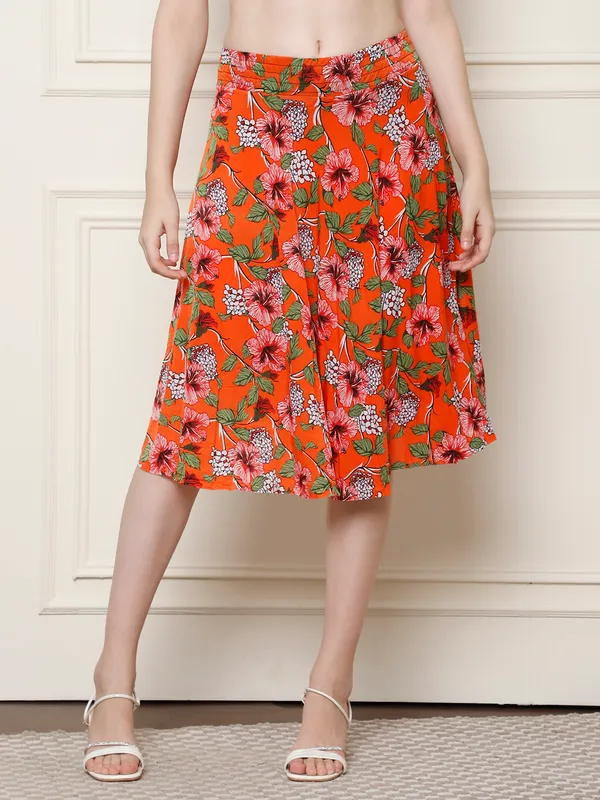 Multi_Color_Polyester_Lycra_Skirt_For_Women