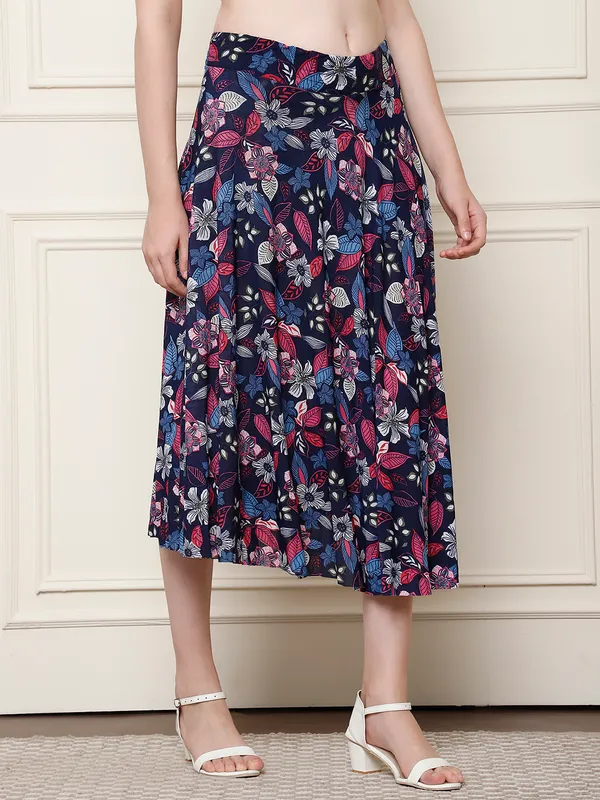 Multi_Color_Polyester_Lycra_Skirt_For_Women