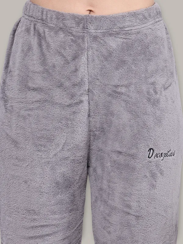 Dark_Grey_Wool_Blend_Night_Wear_For_Women