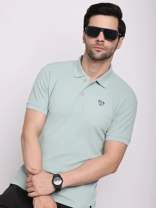 Grey_Polycotton_T-Shirt_For_Men