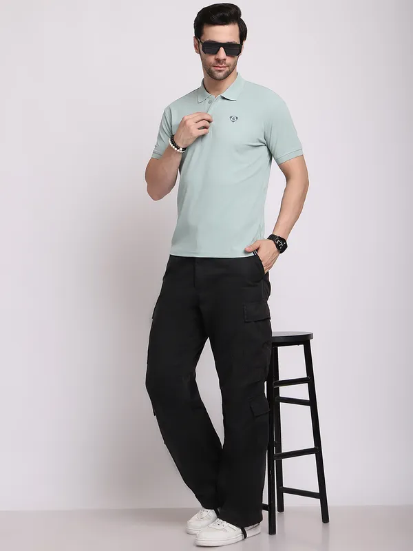 Grey_Polycotton_T-Shirt_For_Men