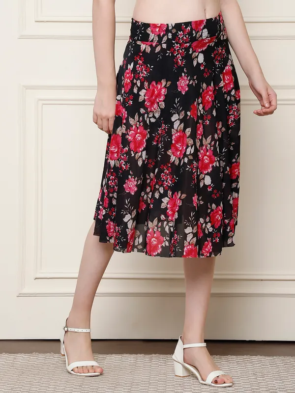 Multi_Color_Polyester_Lycra_Skirt_For_Women