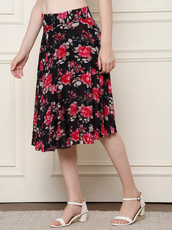 Multi_Color_Polyester_Lycra_Skirt_For_Women