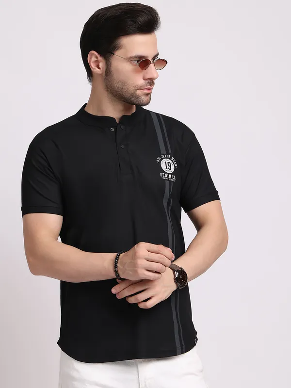 Black_Polycotton_T-Shirt_For_Men