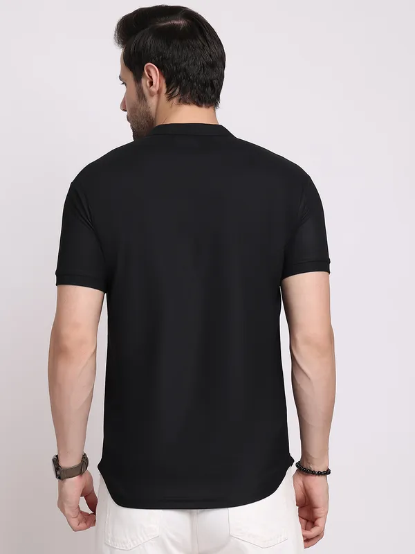 Black_Polycotton_T-Shirt_For_Men