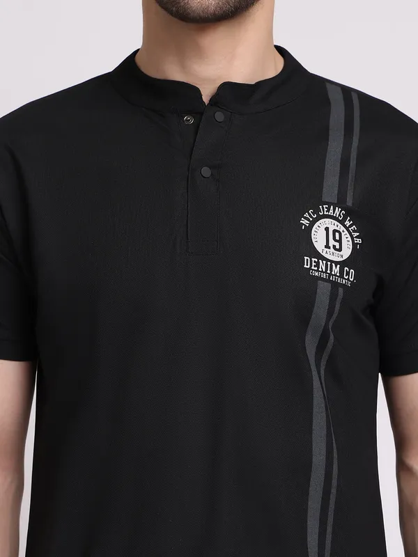 Black_Polycotton_T-Shirt_For_Men