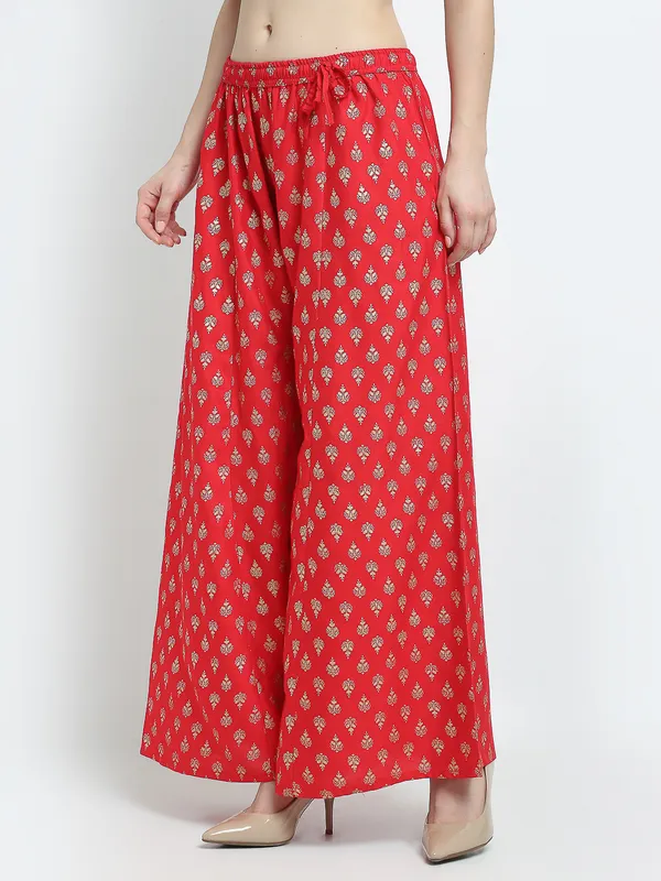 Red_Rayon_Palazzo_For_Women