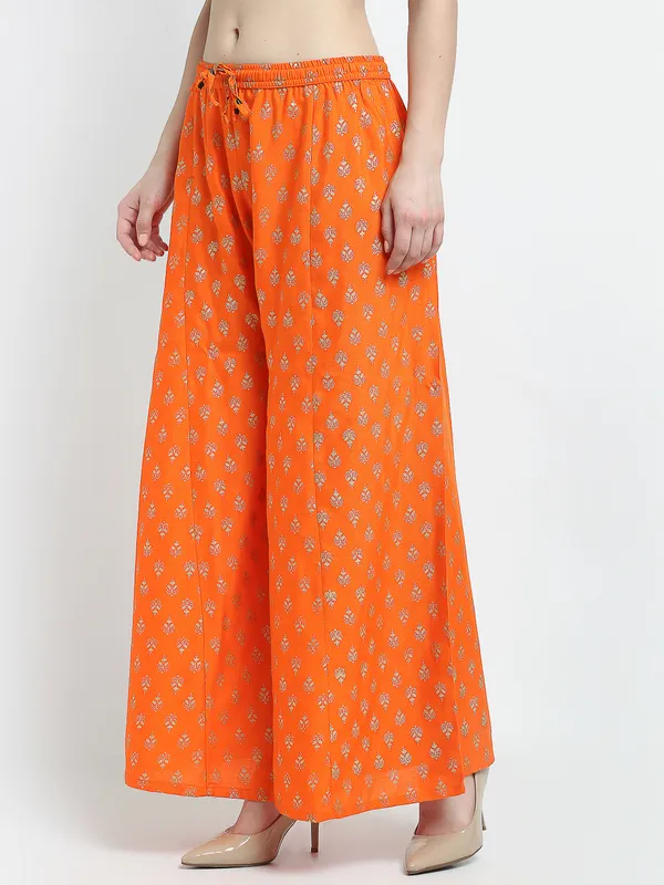 Orange_Rayon_Palazzo_For_Women