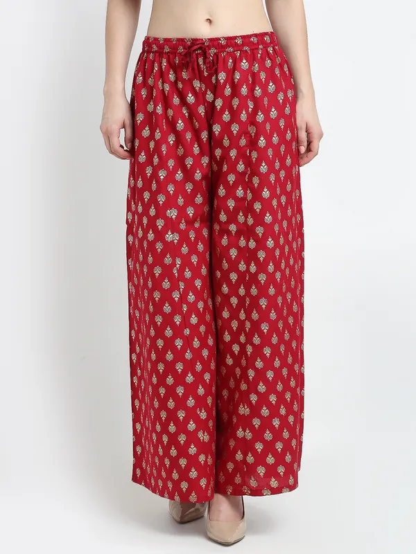 Maroon_Rayon_Palazzo_For_Women