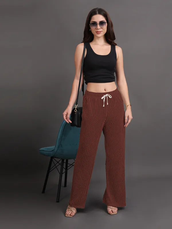 Brown_Popcorn_Crepe_Style_Texture_Palazzo_For_Women