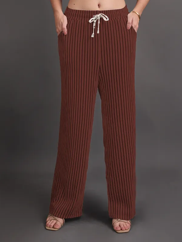 Brown_Popcorn_Crepe_Style_Texture_Palazzo_For_Women
