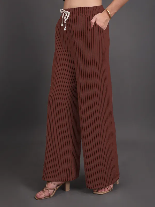 Brown_Popcorn_Crepe_Style_Texture_Palazzo_For_Women