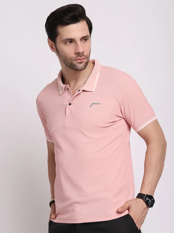 Pink_Polycotton_T-Shirt_For_Men