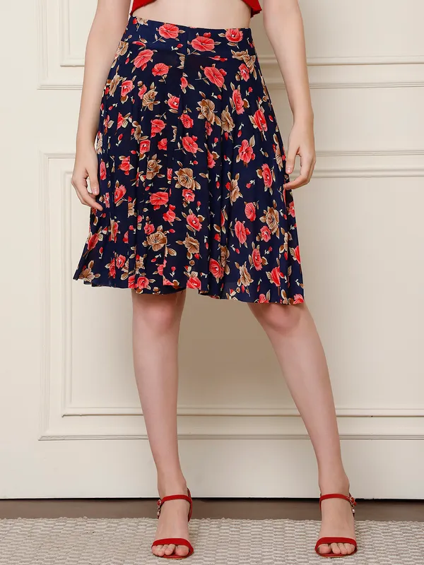 Multi_Color_Polyester_Lycra_Skirt_For_Women