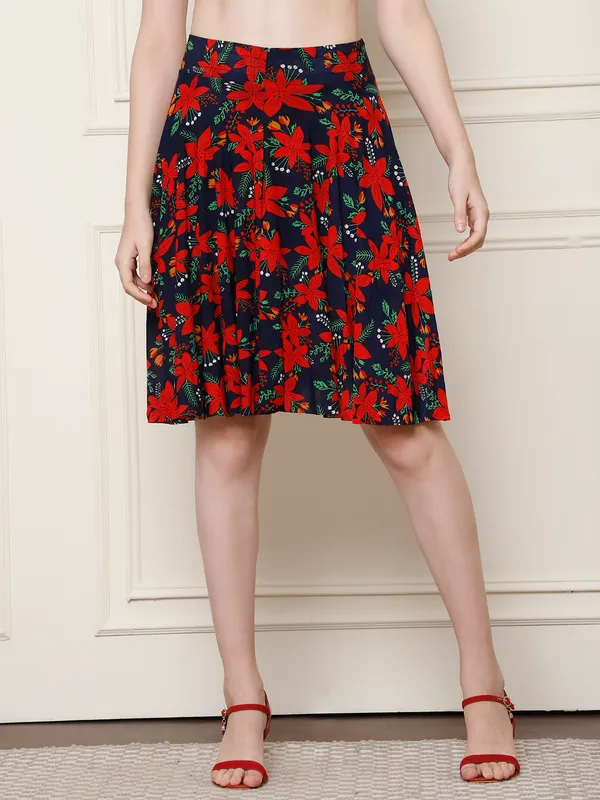 Multi_Color_Polyester_Lycra_Skirt_For_Women