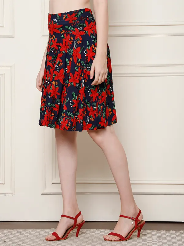 Multi_Color_Polyester_Lycra_Skirt_For_Women