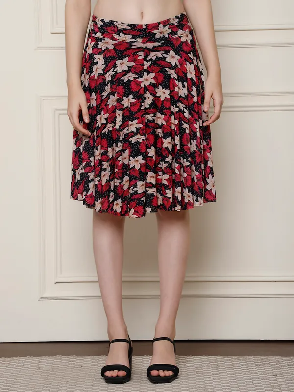 Multi_Color_Polyester_Lycra_Skirt_For_Women