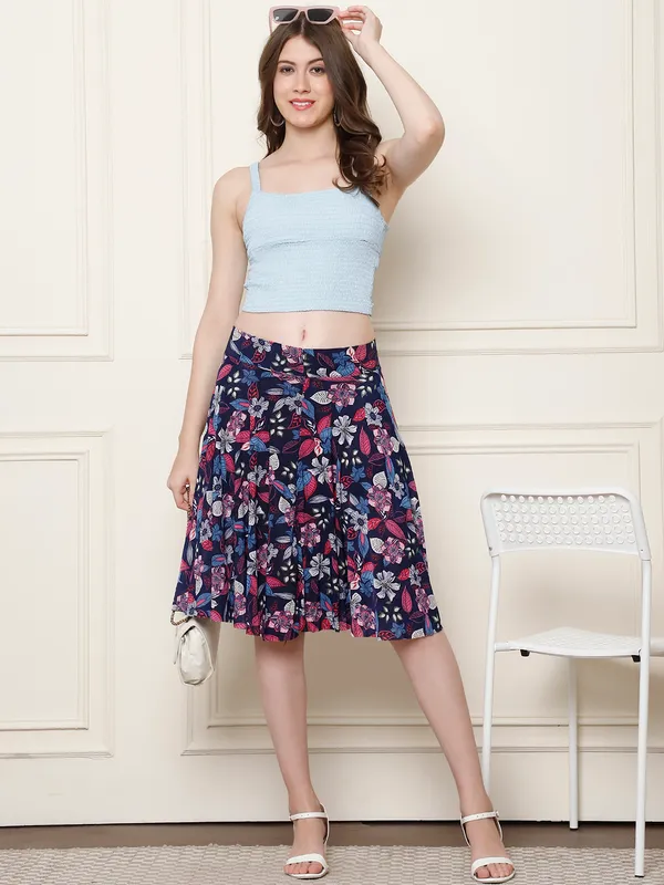 Multi_Color_Polyester_Lycra_Skirt_For_Women