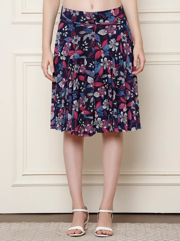 Multi_Color_Polyester_Lycra_Skirt_For_Women