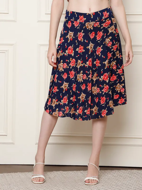 Multi_Color_Polyester_Lycra_Skirt_For_Women