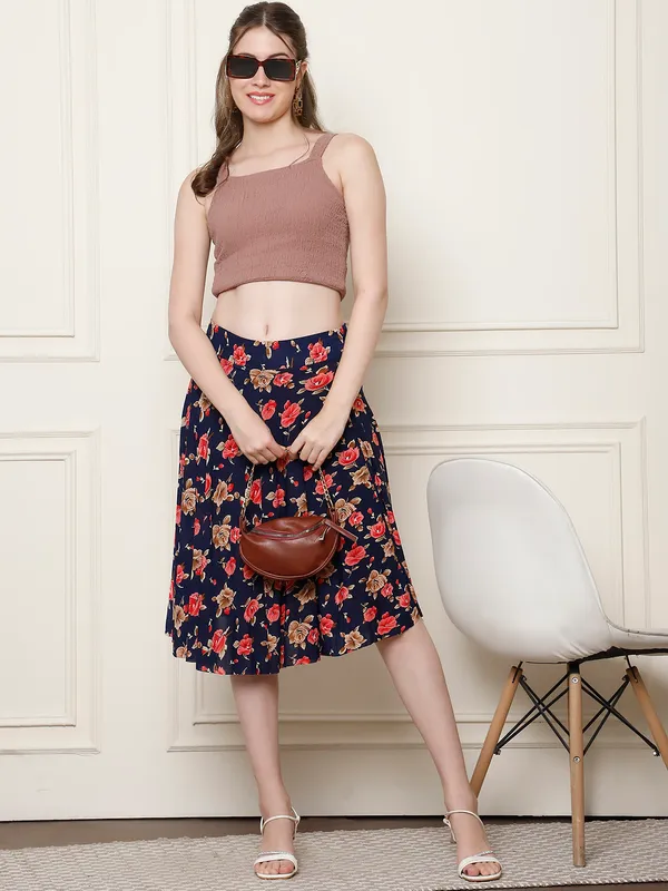 Multi_Color_Polyester_Lycra_Skirt_For_Women