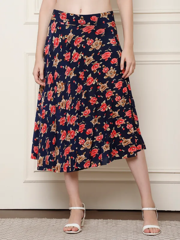 Multi_Color_Polyester_Lycra_Skirt_For_Women