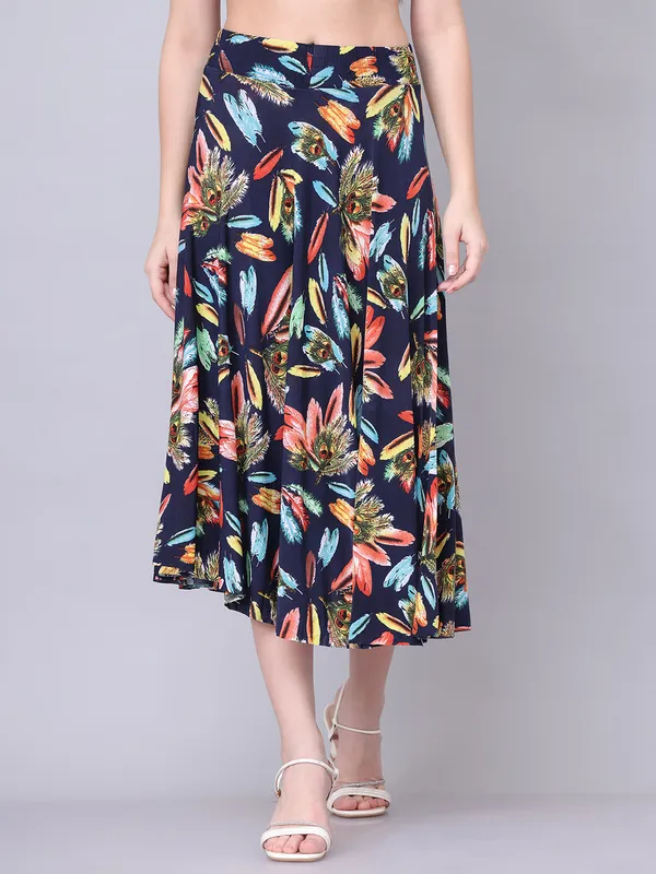 Multi_Color_Polyester_Lycra_Skirt_For_Women