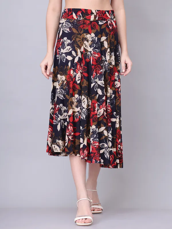 Multi_Color_Polyester_Lycra_Skirt_For_Women