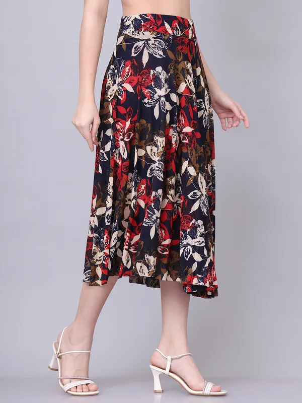 Multi_Color_Polyester_Lycra_Skirt_For_Women
