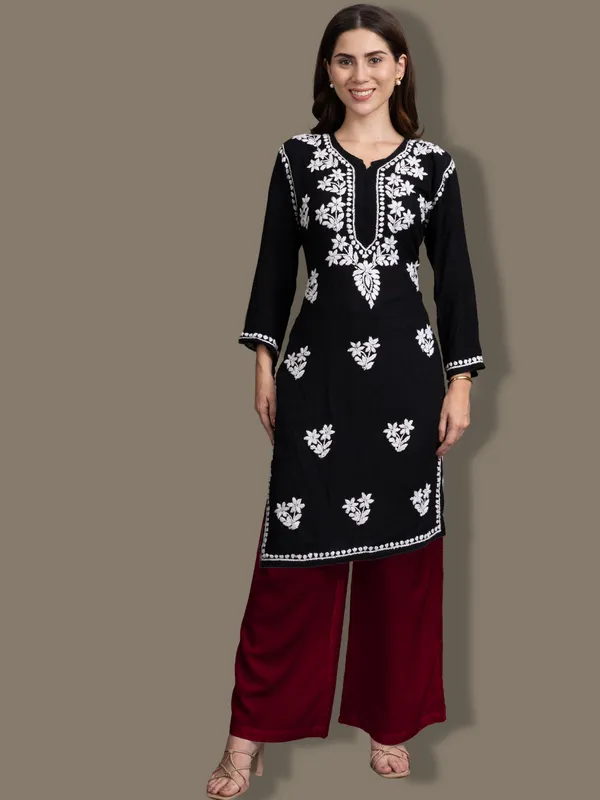 Maroon_Rayon_Palazzo_For_Women
