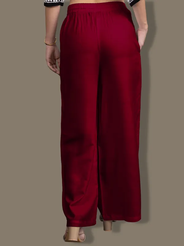 Maroon_Rayon_Palazzo_For_Women