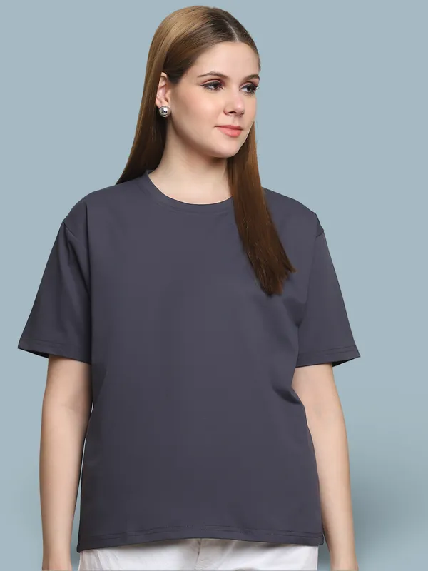 Grey_Cotton_T-Shirt_For_Women