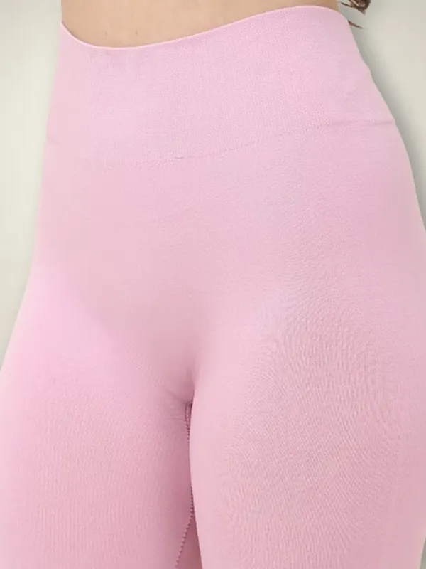 Light_Pink_75%_Nylon_&_25%_Spandex_Legging_For_Women