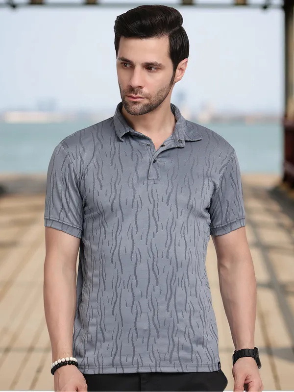 Grey_Polycotton_T-Shirt_For_Men