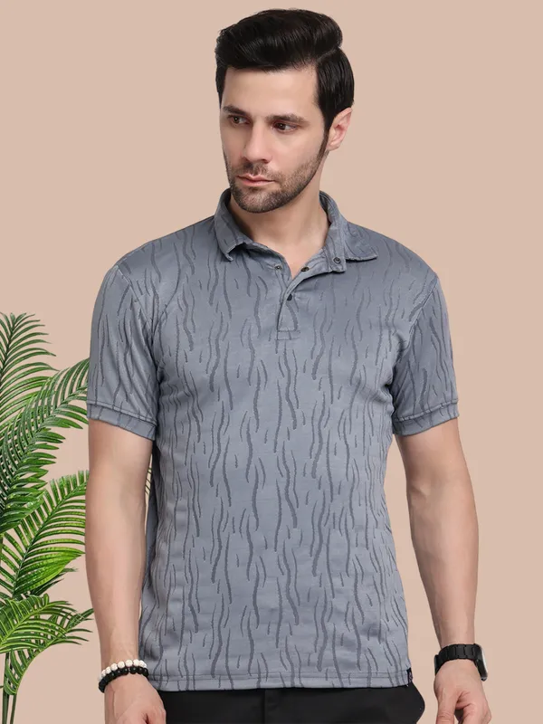 Grey_Polycotton_T-Shirt_For_Men