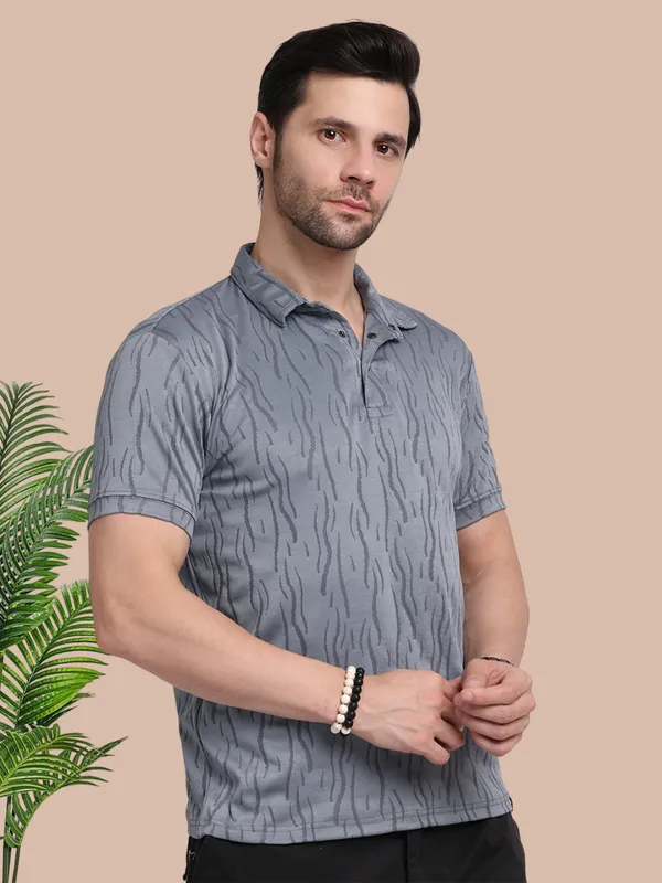 Grey_Polycotton_T-Shirt_For_Men