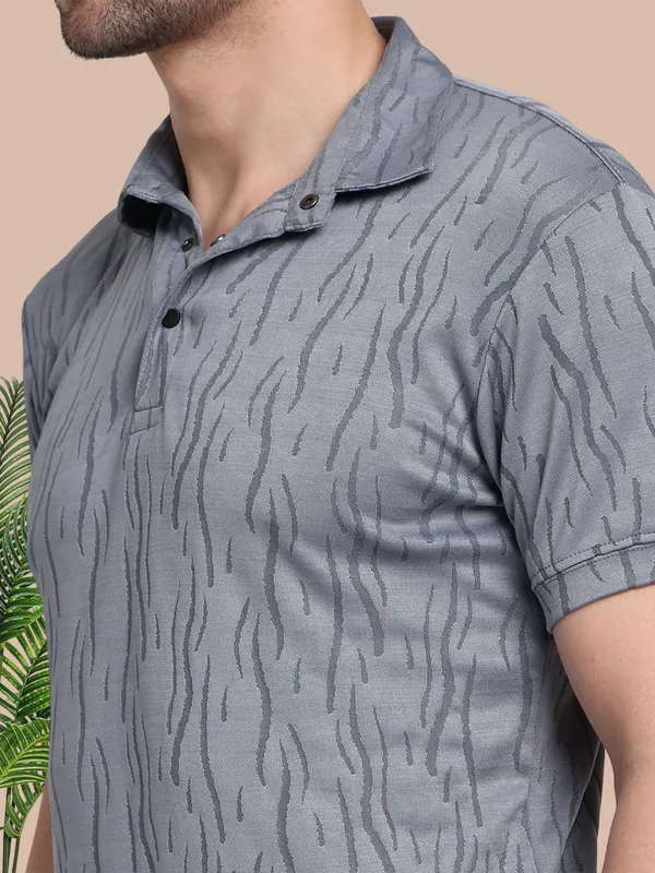 Grey_Polycotton_T-Shirt_For_Men