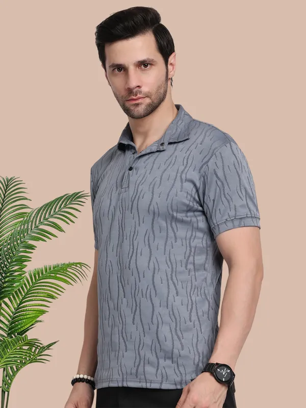 Grey_Polycotton_T-Shirt_For_Men
