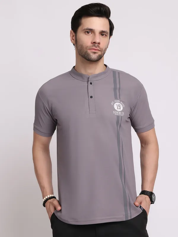 Grey_Polycotton_T-Shirt_For_Men